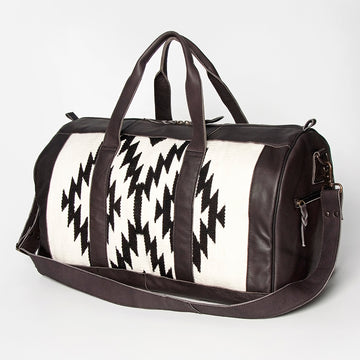 American Darling Duffel Saddle Blanket Genuine Leather Western Women Bag | Handbag Duffle Weekend Travel Bags for